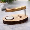 Quemador de Palo Santo con Portavelas